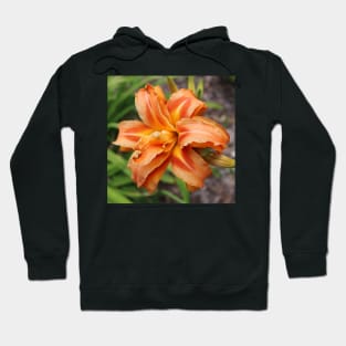 Orange Lily Bloom Photographic Image Hoodie